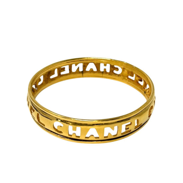 Chanel Gold Logo Bangle Bracelet