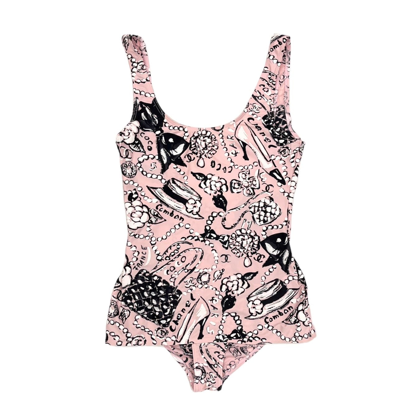Chanel Pink Cambon Print One Piece