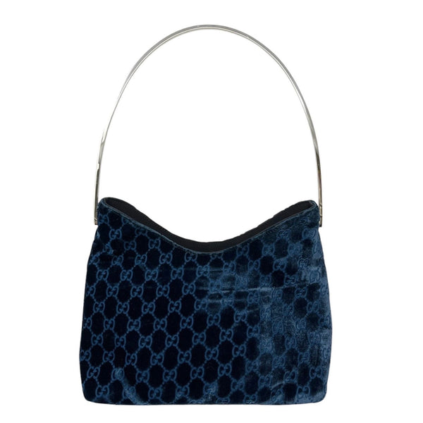 Gucci x Tom Ford Blue Velvet Shoulder Bag