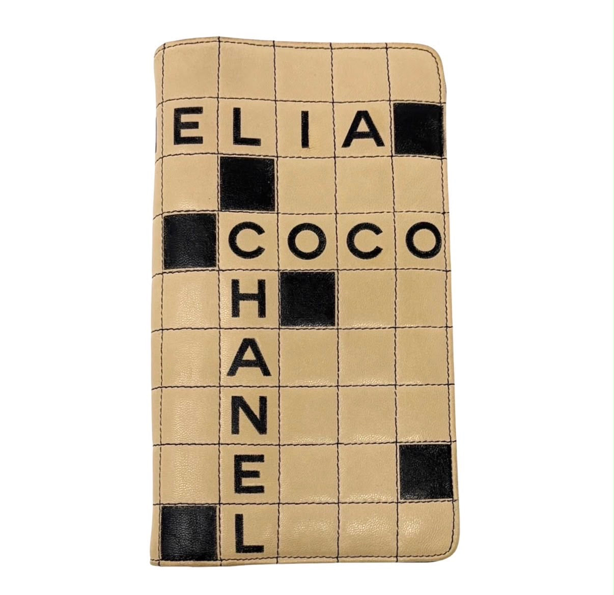 Chanel Beige Crossword Wallet