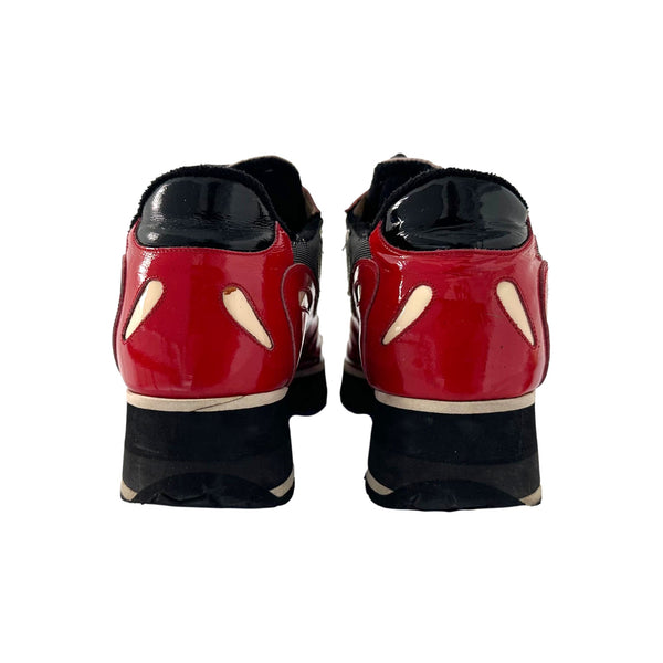 Chanel Red + Black Platform Sneaker