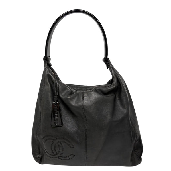 Chanel Black Structured Handle Shoulder Bag