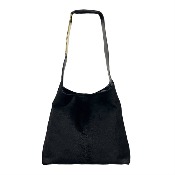 Gucci x Tom Ford Black Pony Hair Jumbo Bag