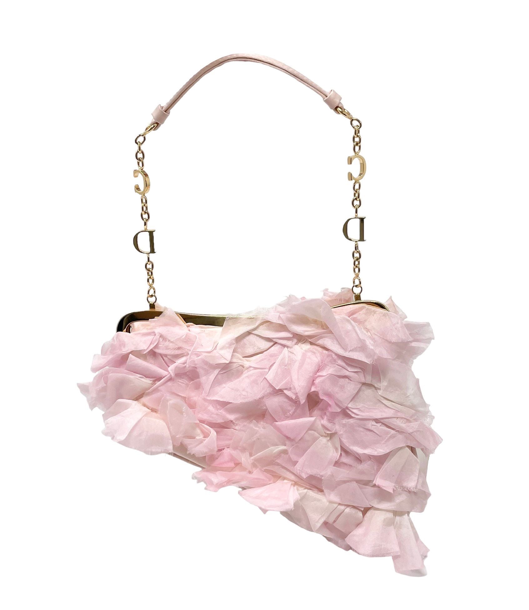 Saddle silk handbag Dior Pink in Silk - 21755799