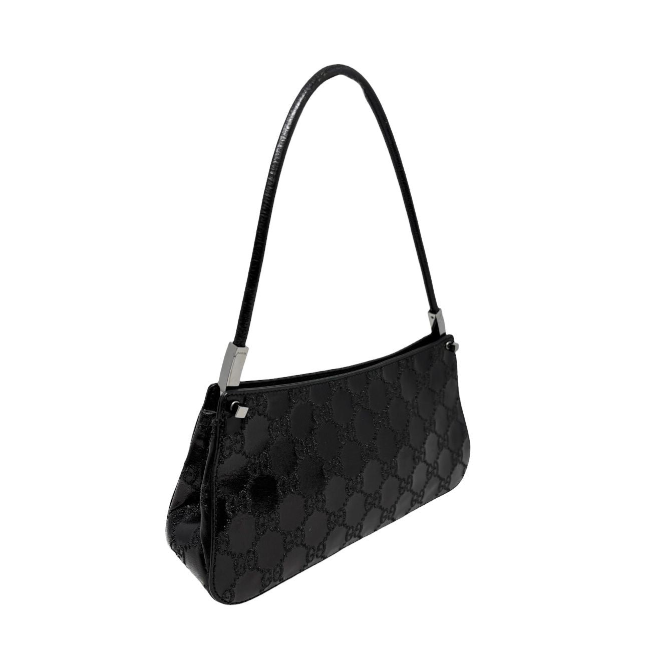 Gucci Black Raised Logo Shoulder Bag