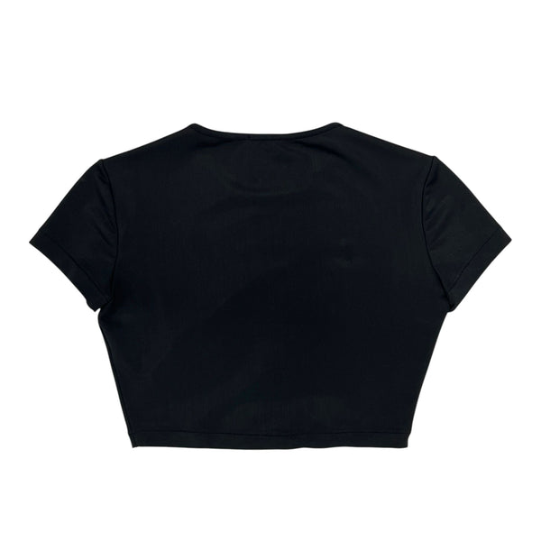 Chanel Black Logo Crop Top
