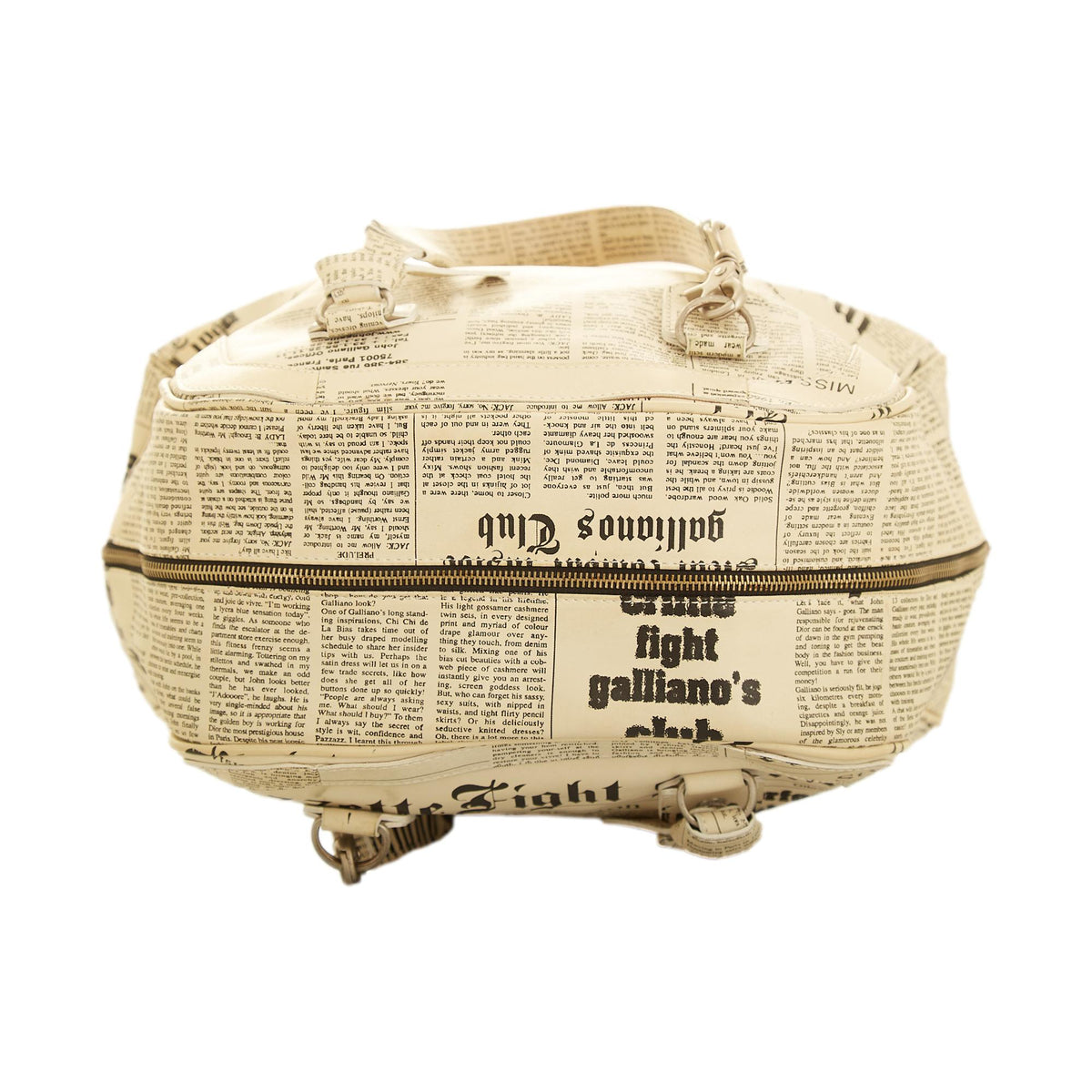 John Galliano Large  "Gazette" Newsprint Handbag