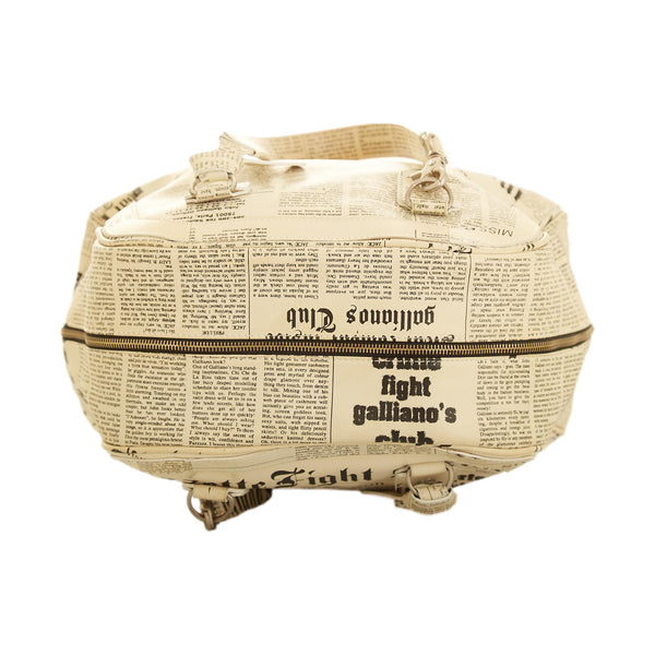 John Galliano Large  "Gazette" Newsprint Handbag
