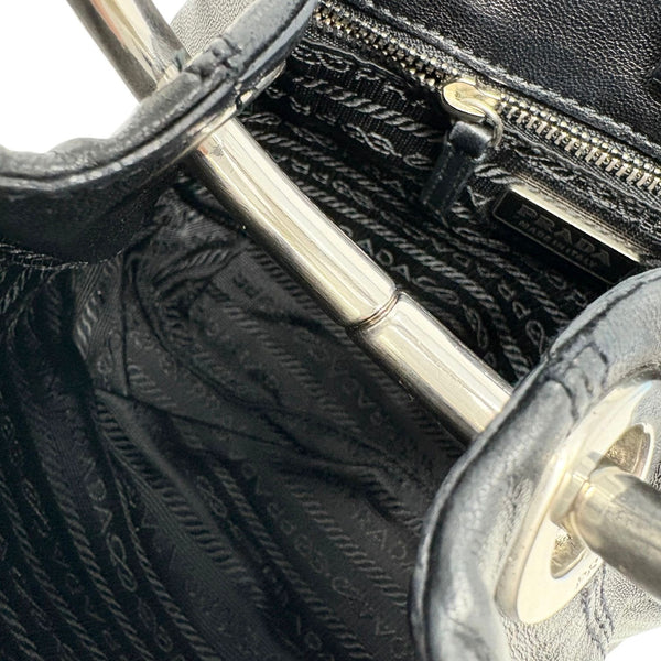 Prada Black Leather Mini Ring Bag