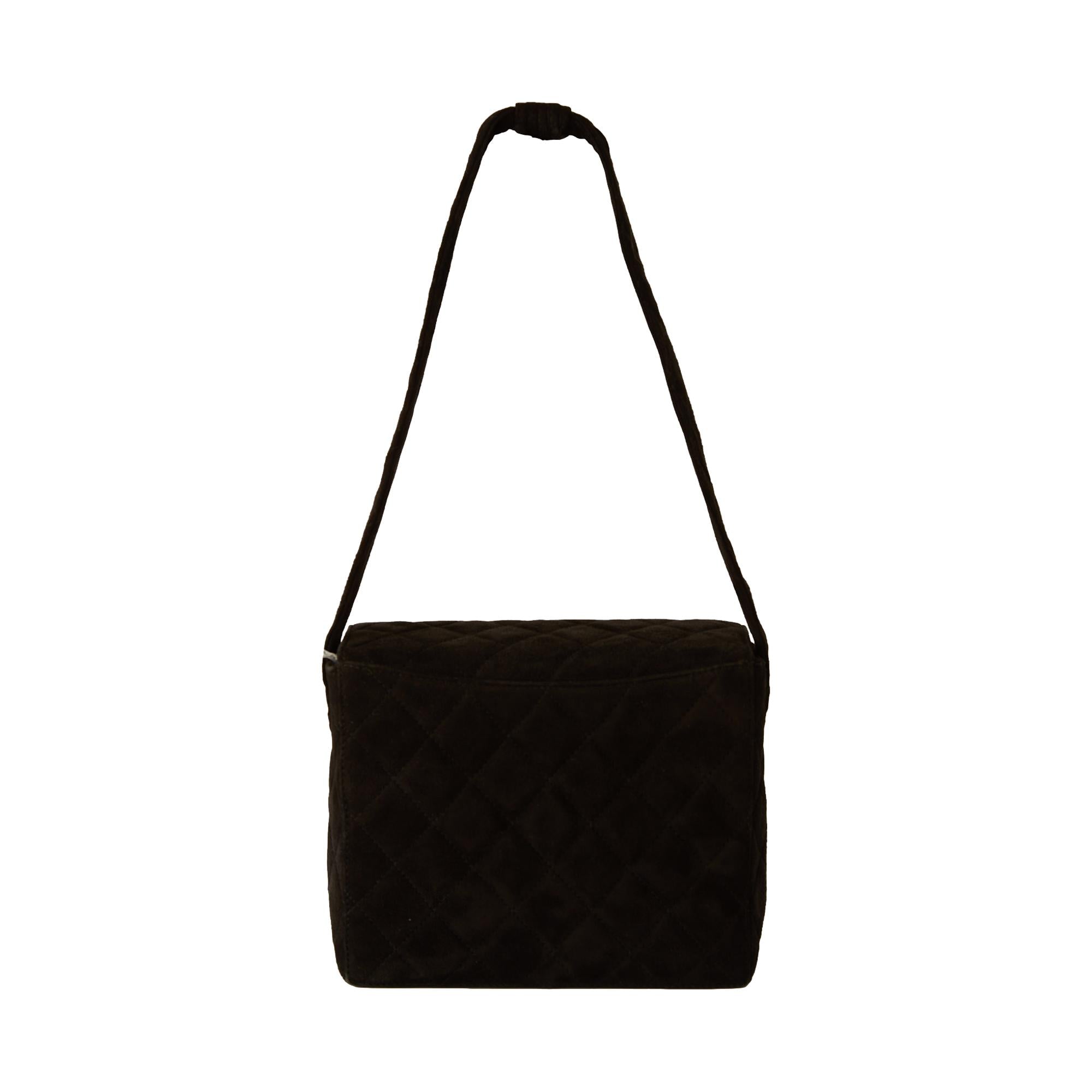 Chanel Black Suede Mini Turnlock Bag – Treasures of NYC