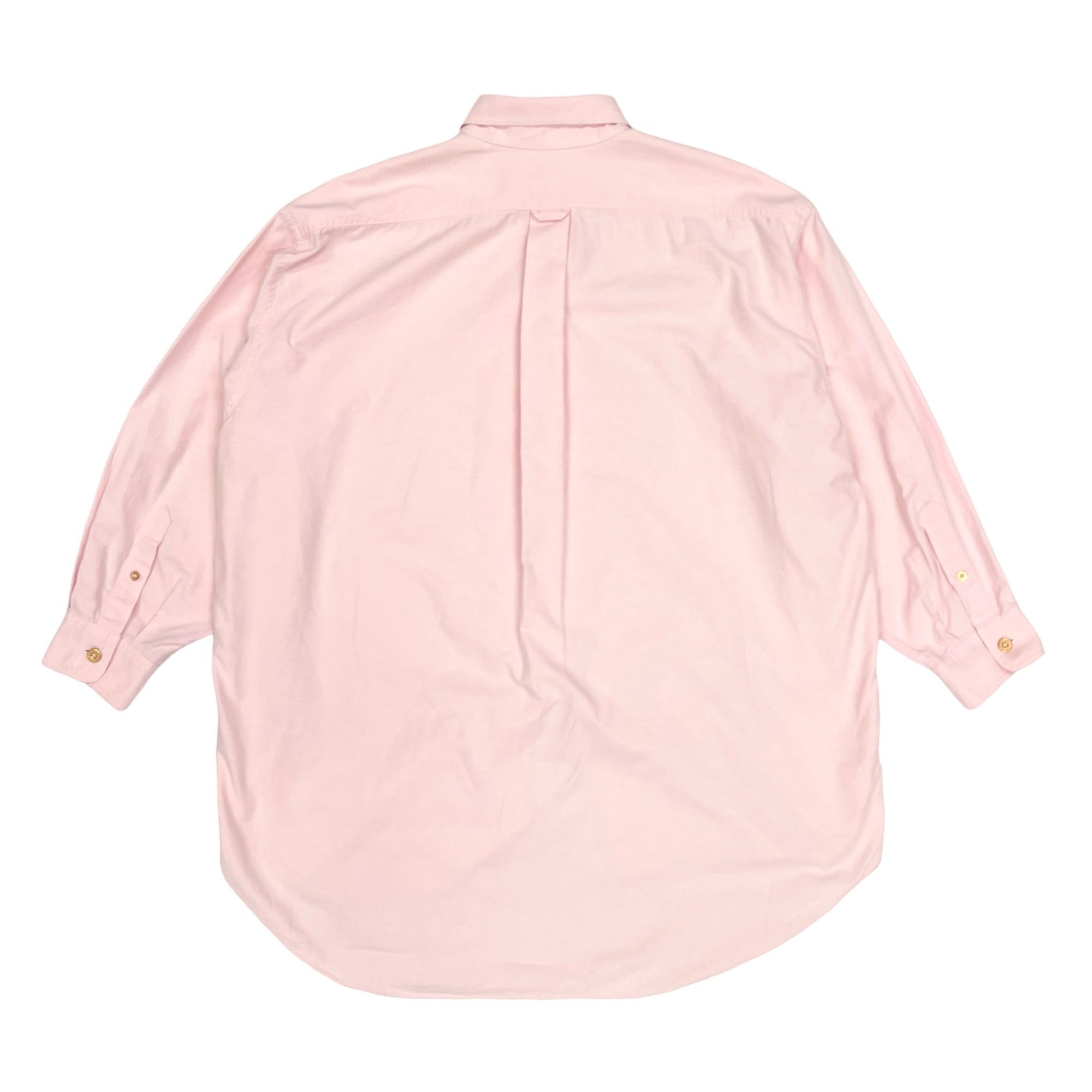 Chanel Pink Oversized Logo Button Down