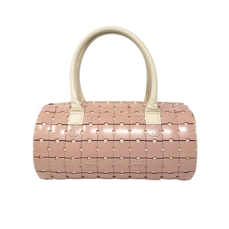 Chanel Pink Logo Cylinder Shoulder Bag