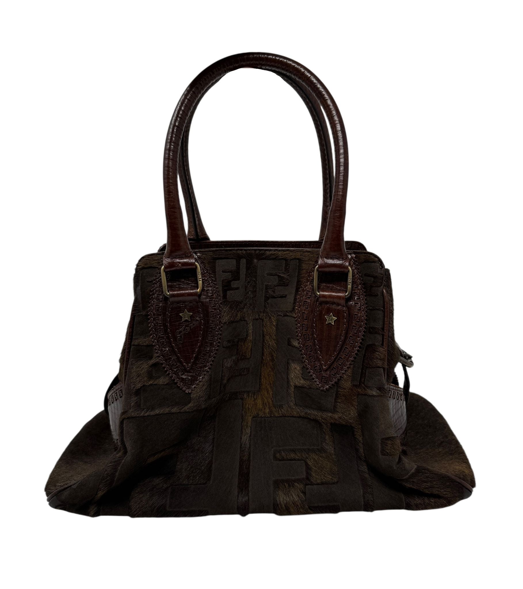 Fendi Brown Calfhair Shoulder Bag