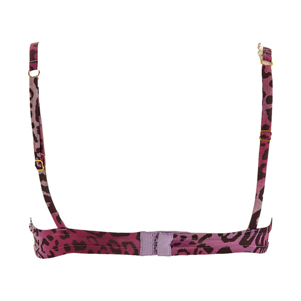 Dior Hot Pink Cheetah Print + Mesh Bra