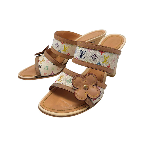 Louis Vuitton White Multicolor Heels
