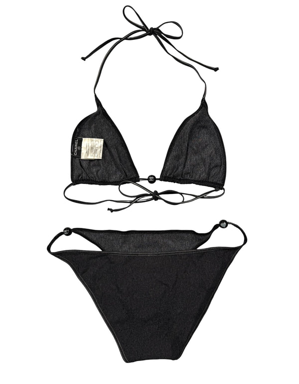 Chanel Black Heart Bikini