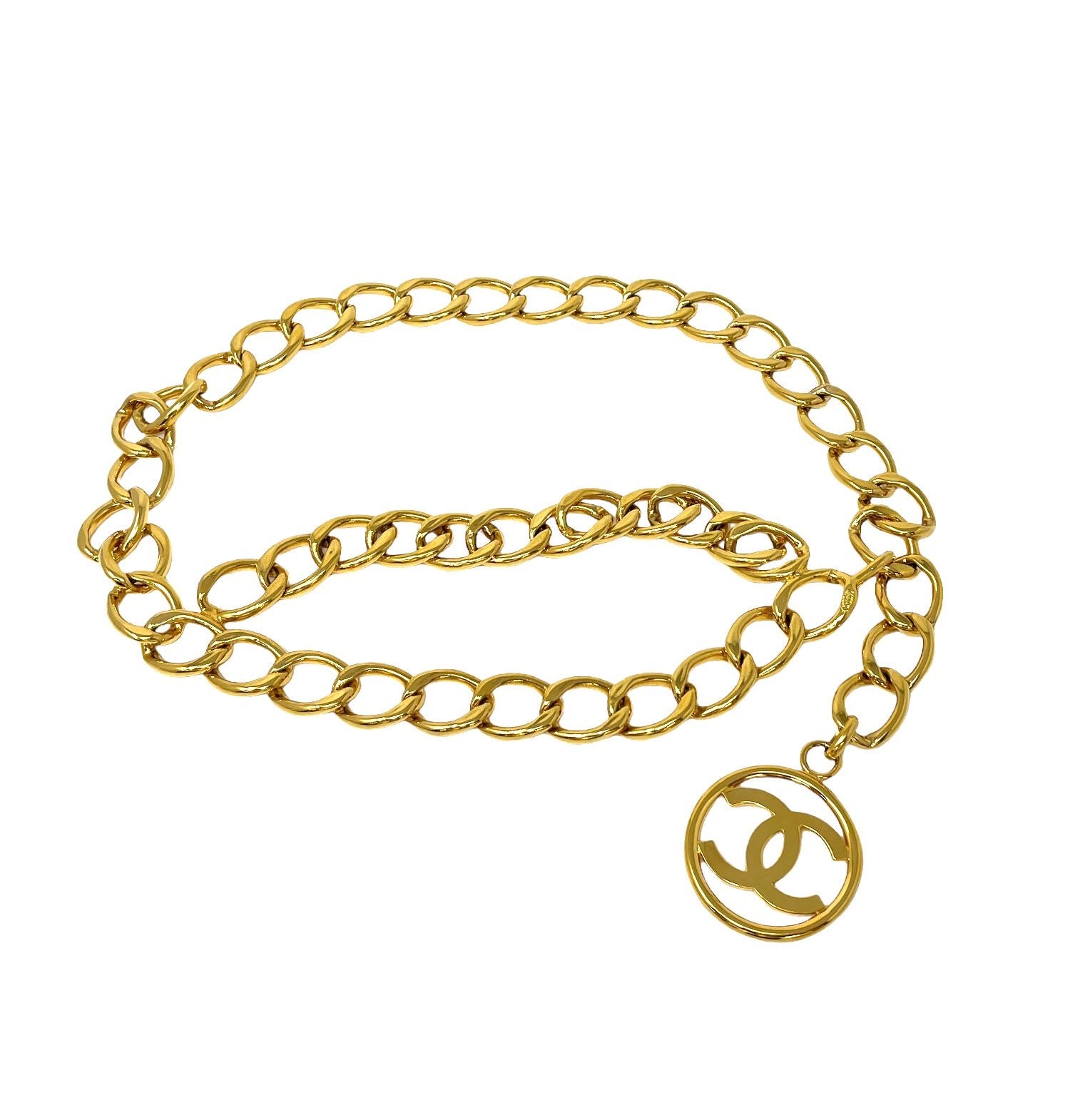 Chanel Gold Jumbo Logo Chain Belt