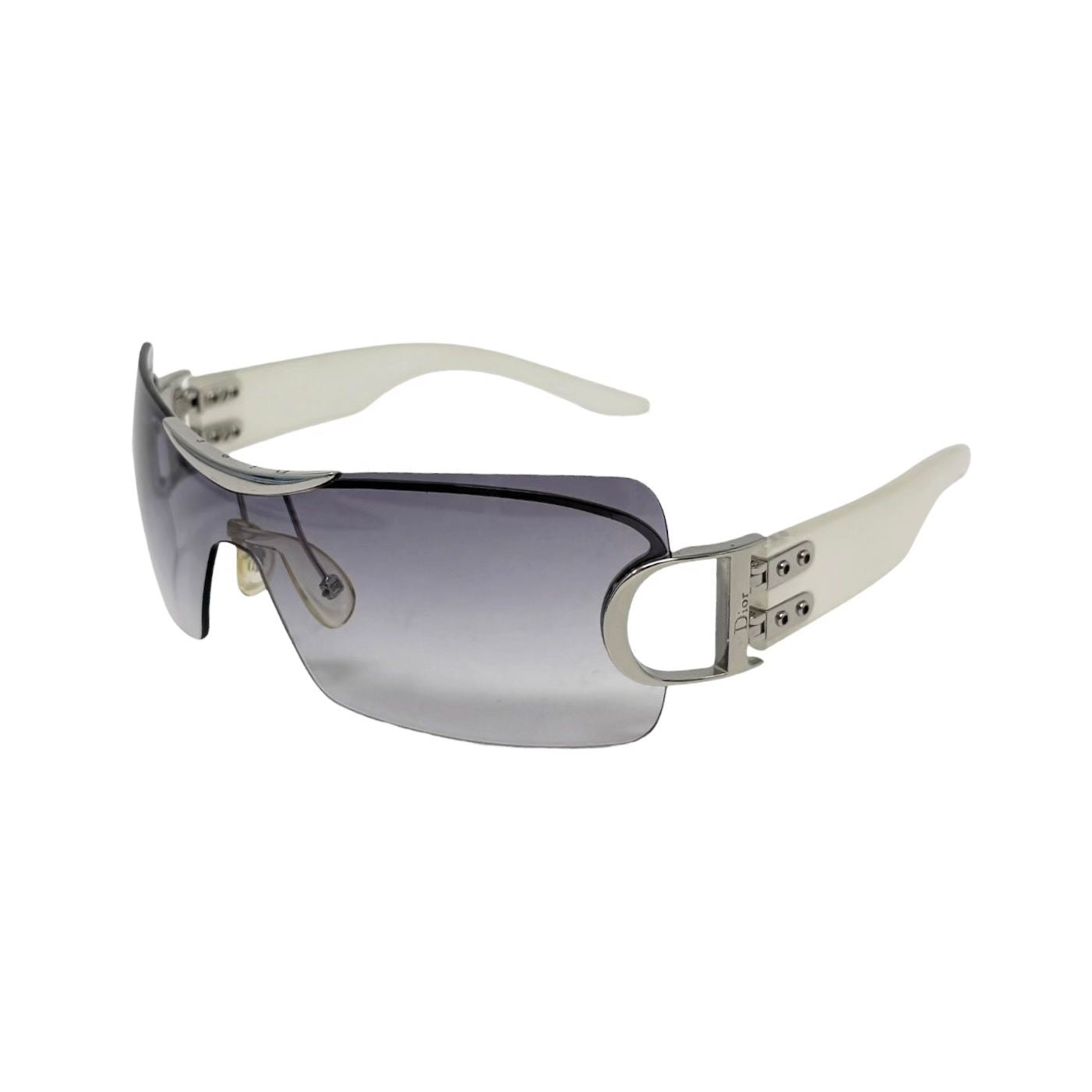 Dior White Logo Jumbo Sunglasses