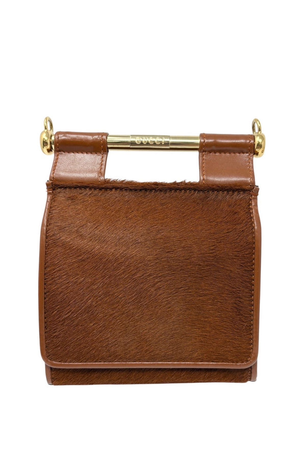 Gucci Brown Mini 2way Calfhair Bag