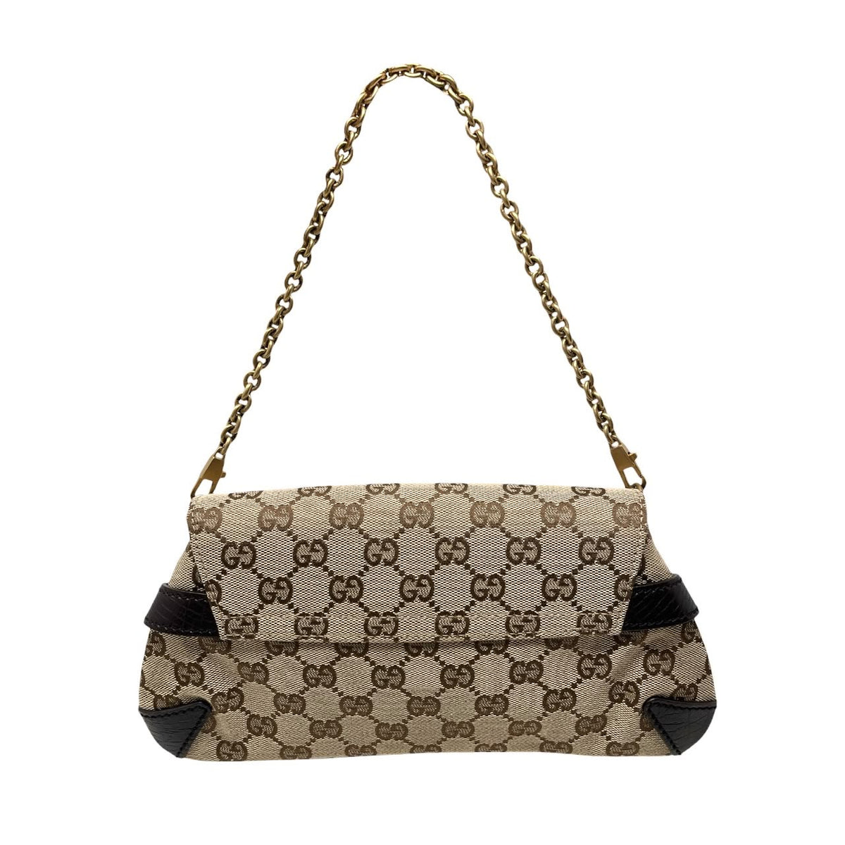 Gucci Beige Horsebit Logo Shoulder Bag