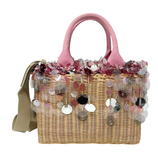 Prada Pink Sequin 2way Basket Bag