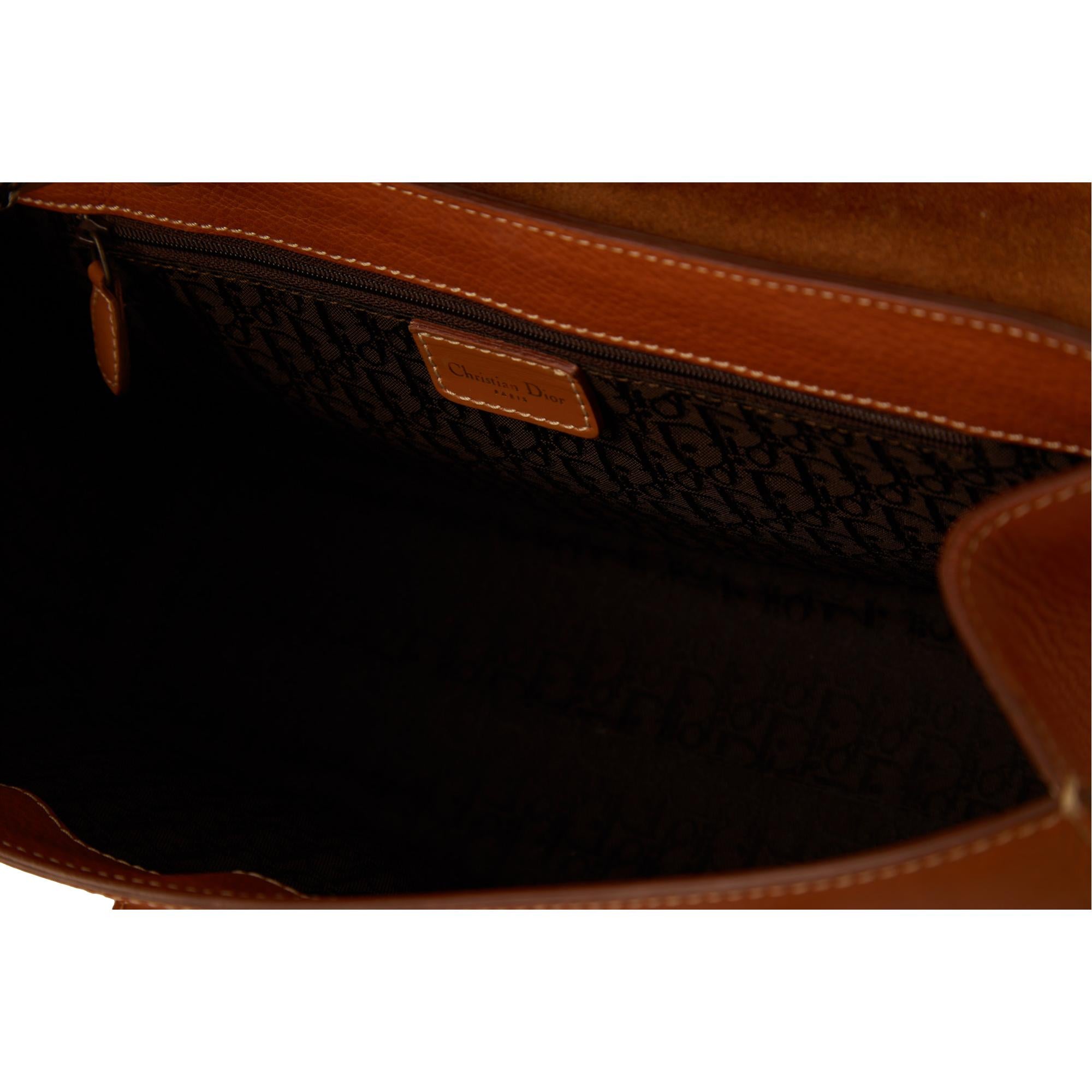 Dior Brown Leather Saddle Shoulder Bag