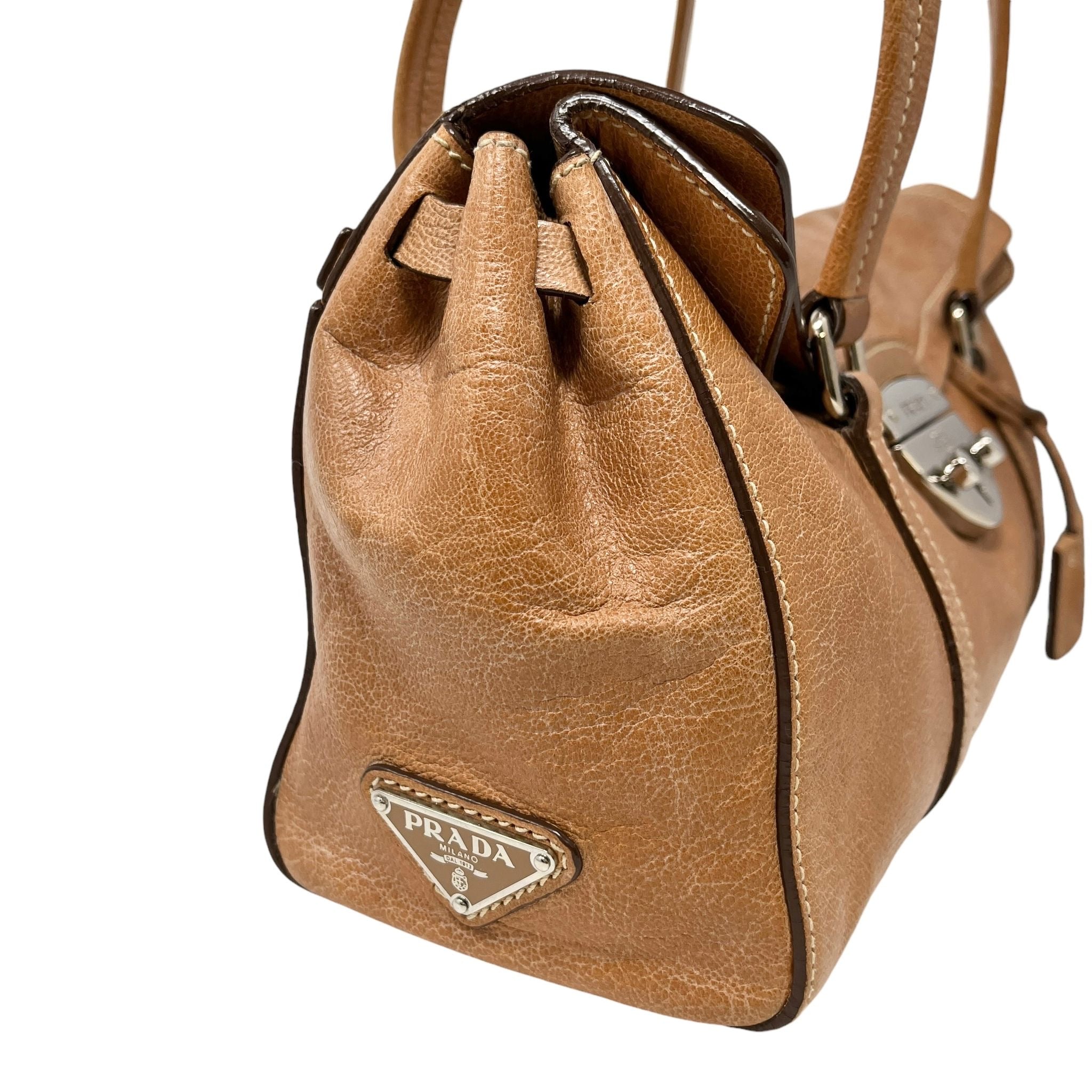 Prada Brown Leather Shoulder Bag – Treasures of NYC