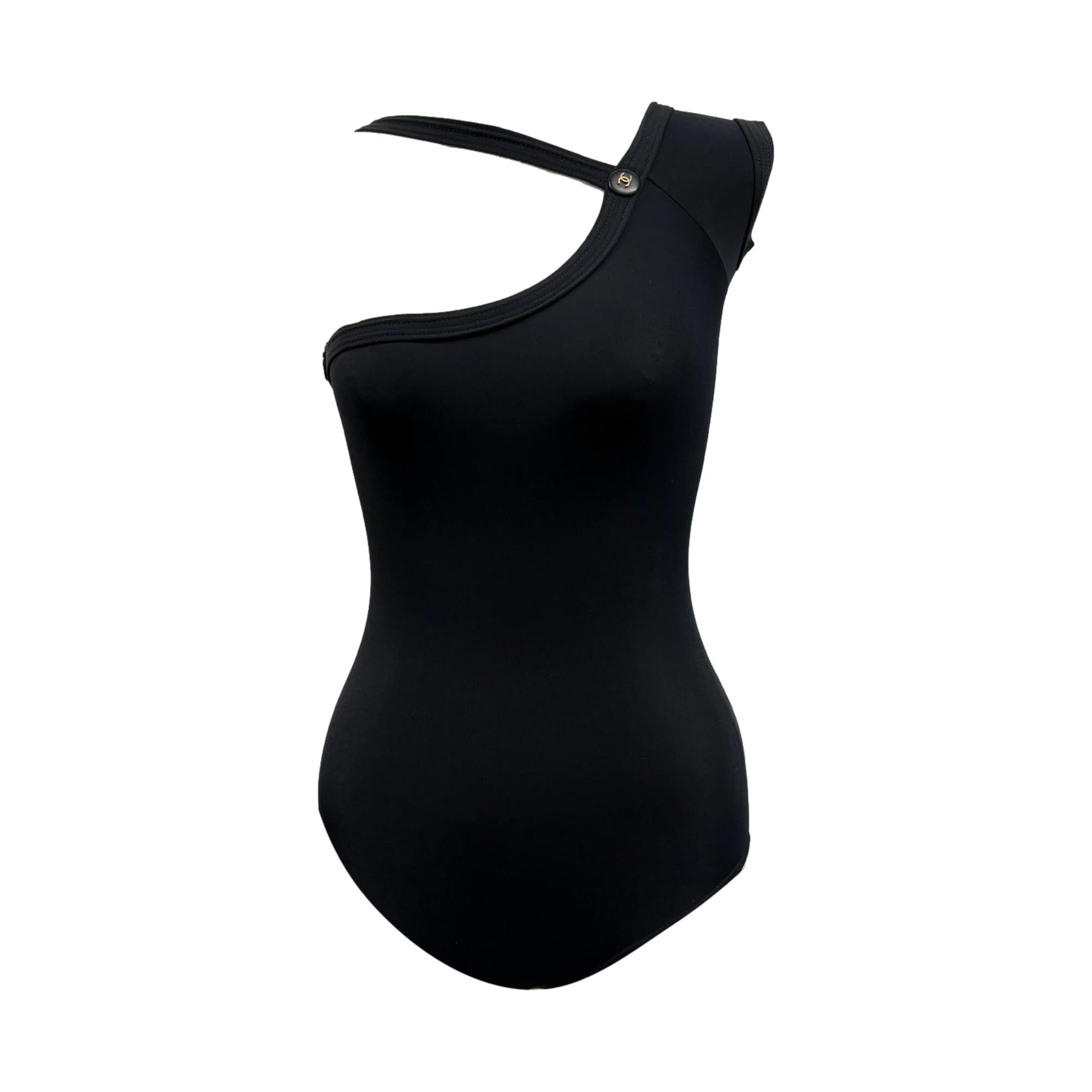 Chanel Black Logo Button One Piece