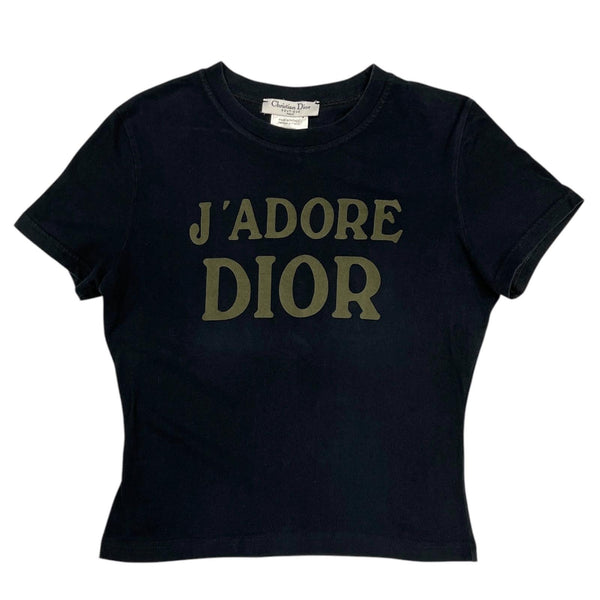 Dior J'Adore Black + Green Logo Top