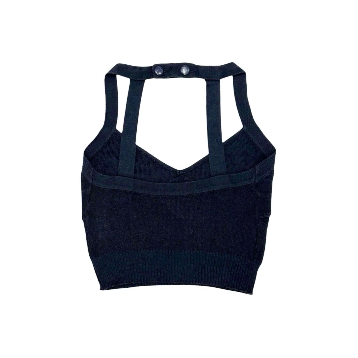 Chanel Navy Logo Tank Top