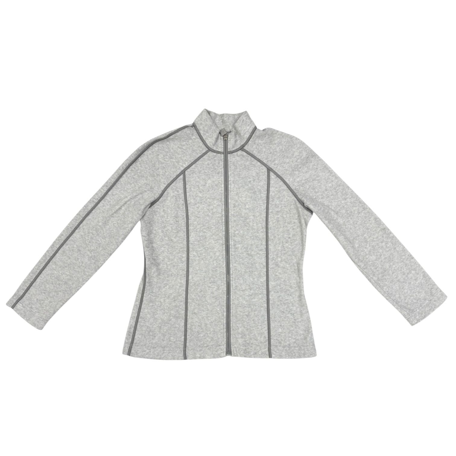 Chanel Grey Fleece Logo Zip Up