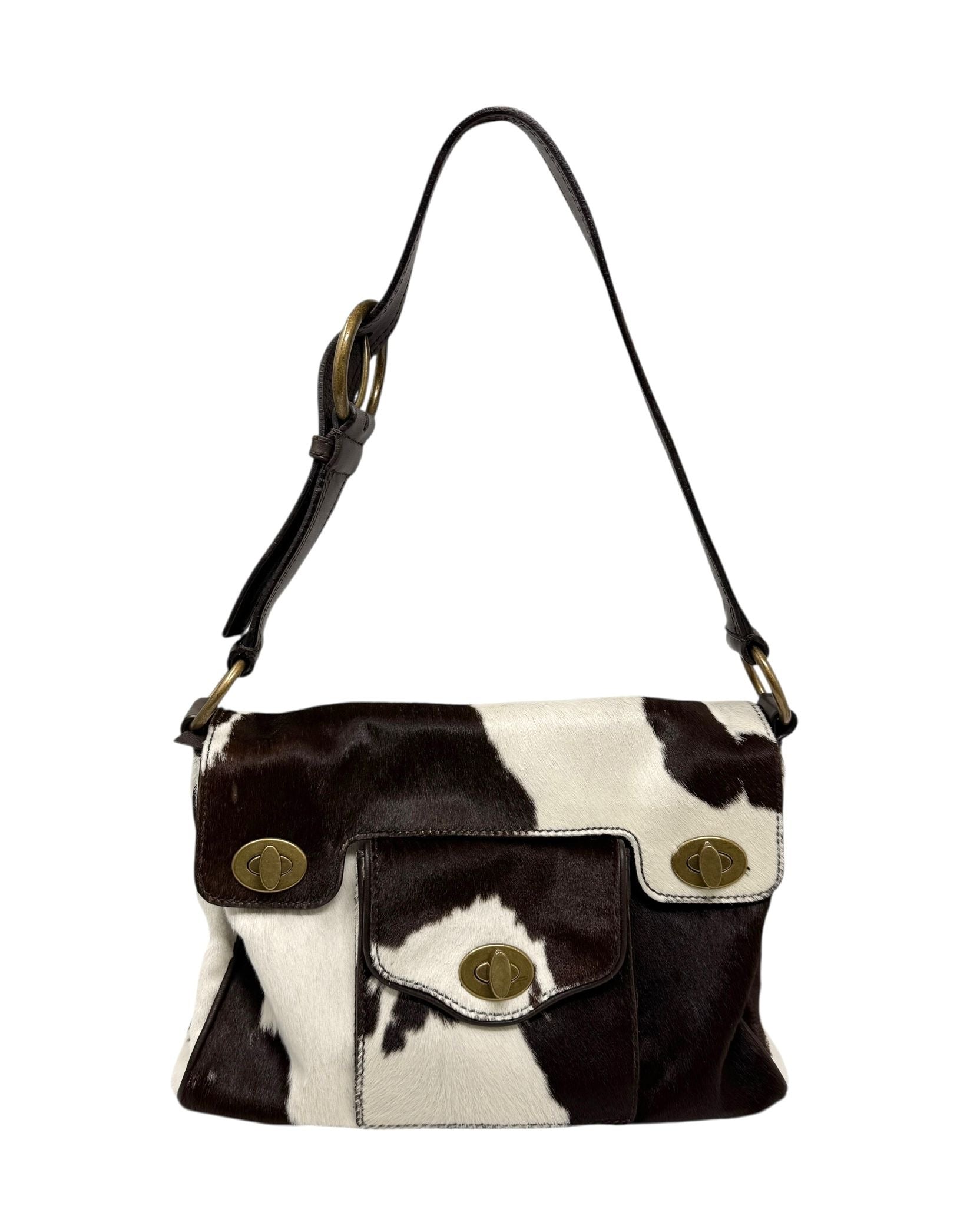 Miu Miu Cow Logo Shoulder Bag