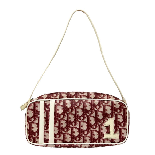 Dior Burgundy Logo Mini Shoulder Bag