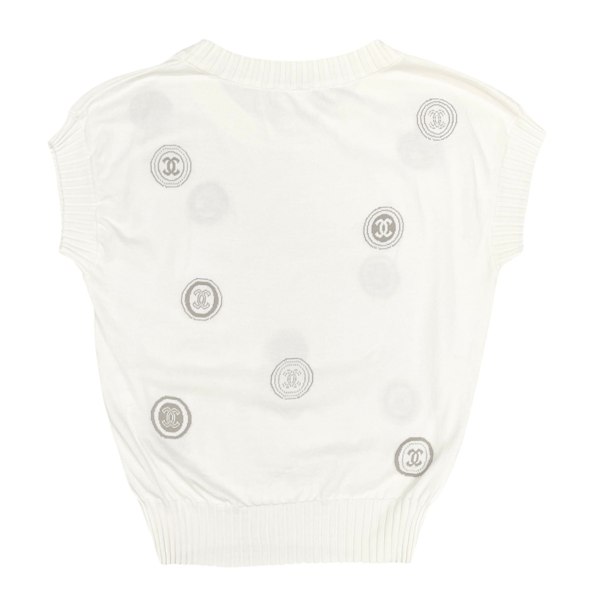 Chanel White Logo Vest