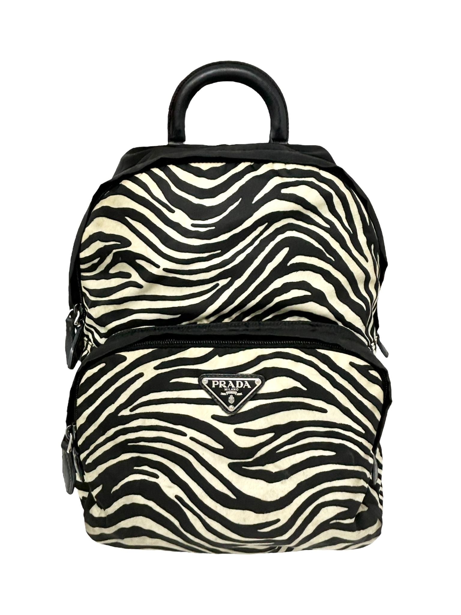 Prada Zebra Nylon Backpack