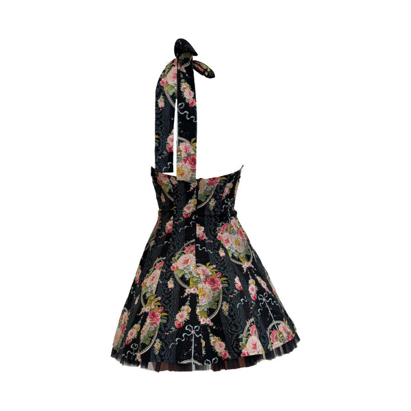 Blumarine Print Tule Mini Dress