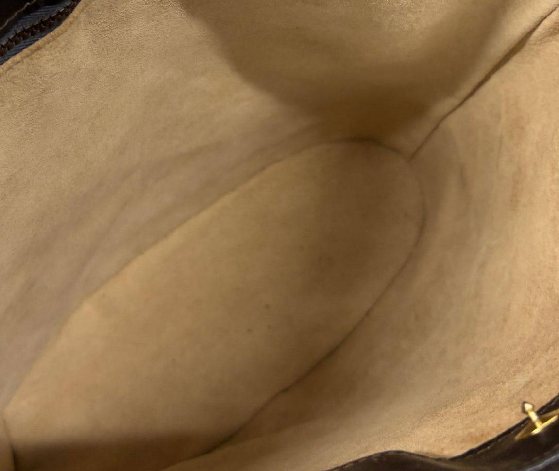 Gucci Brown Suede Horsebit Shoulder Bag