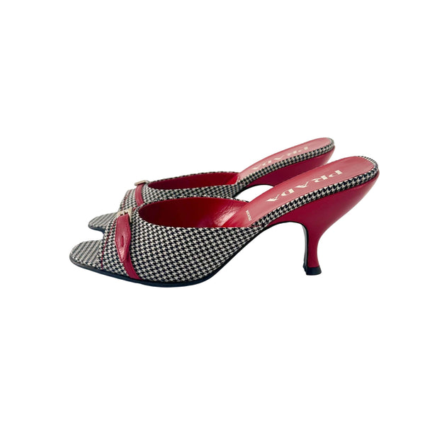 Prada Red Gingham Heels