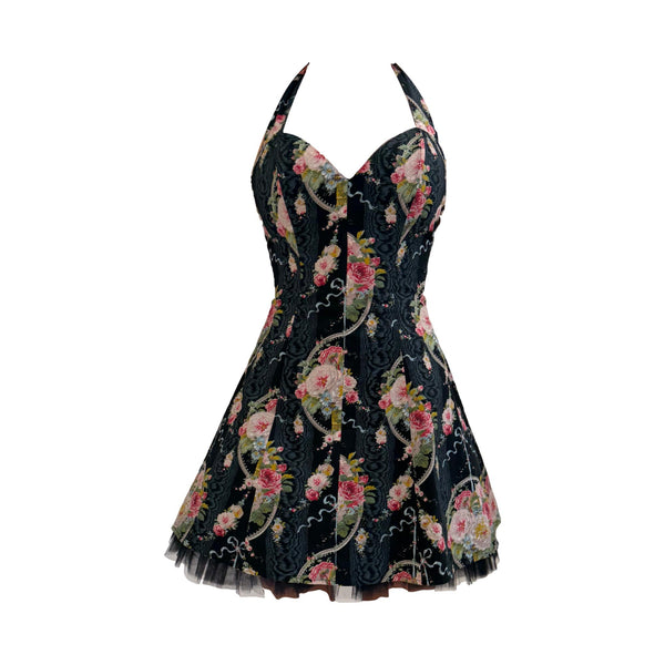 Blumarine Print Tule Mini Dress