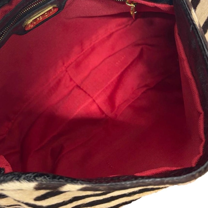 Fendi Tan Zebra Baguette Bag