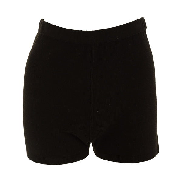 Chanel Black Knit Mini Shorts