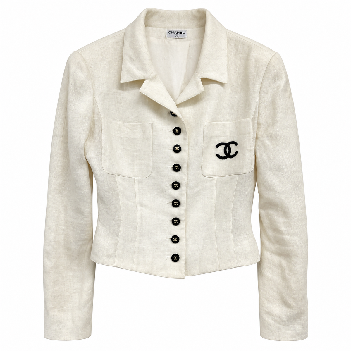 Chanel Ivory Logo Jacket
