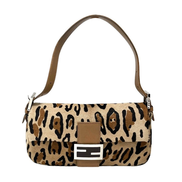 Fendi Tan Cheetah Baguette Bag