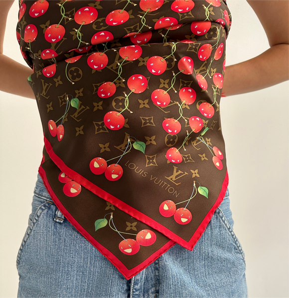 Louis Vuitton Monogram Cherry Scarf – Treasures of NYC