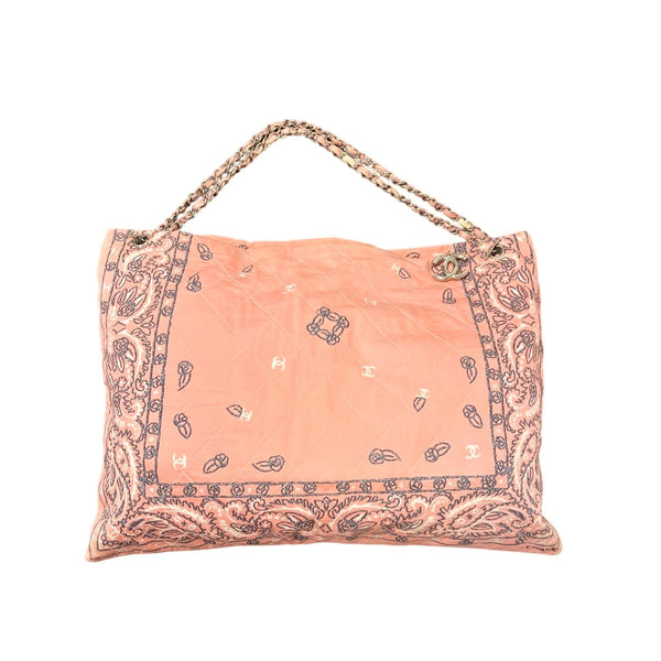 Chanel Peach Bandana Chain Shoulder Bag