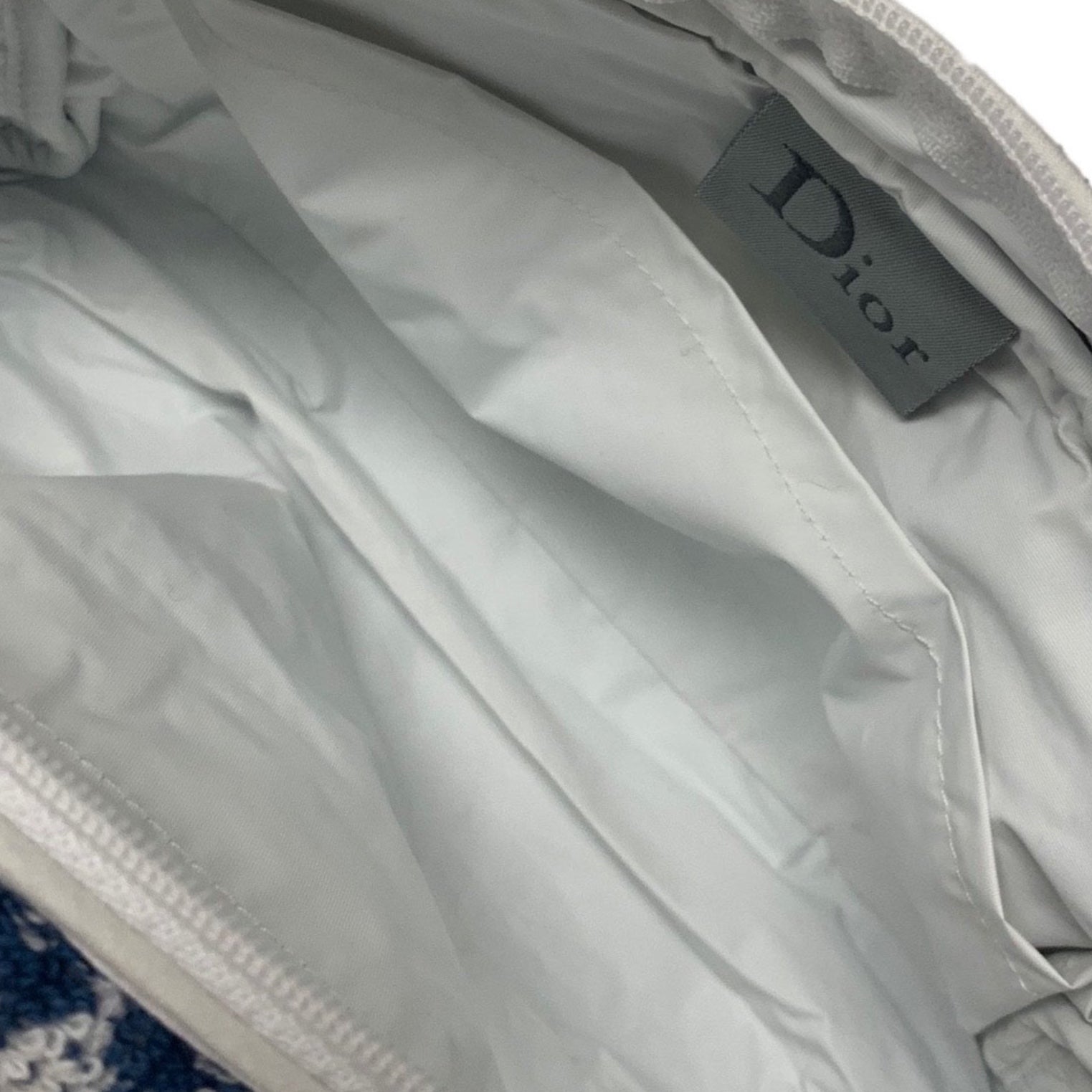 Dior Blue Logo Terry Cloth Bag