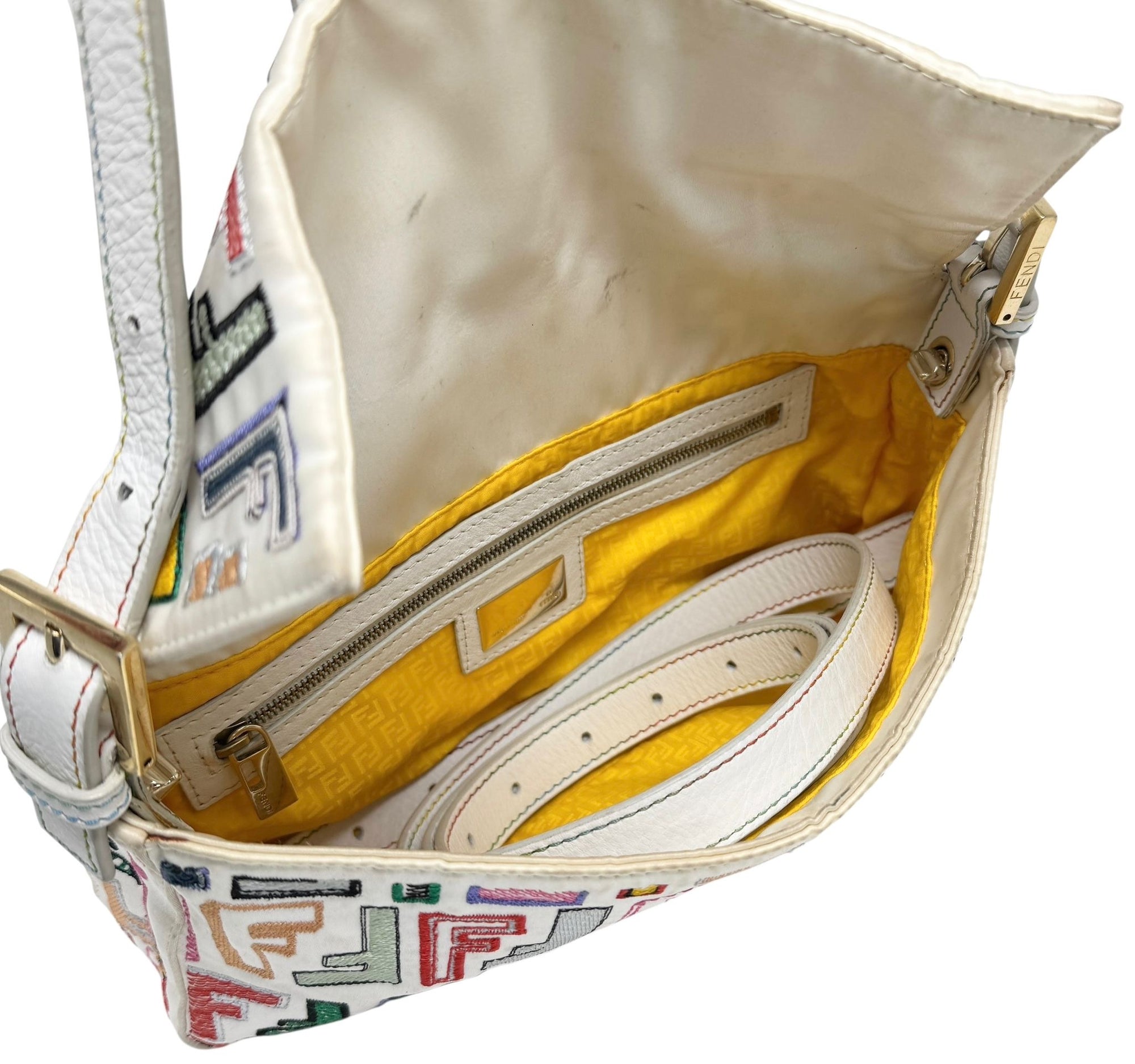 Fendi Multicolor Logo 2way Baguette