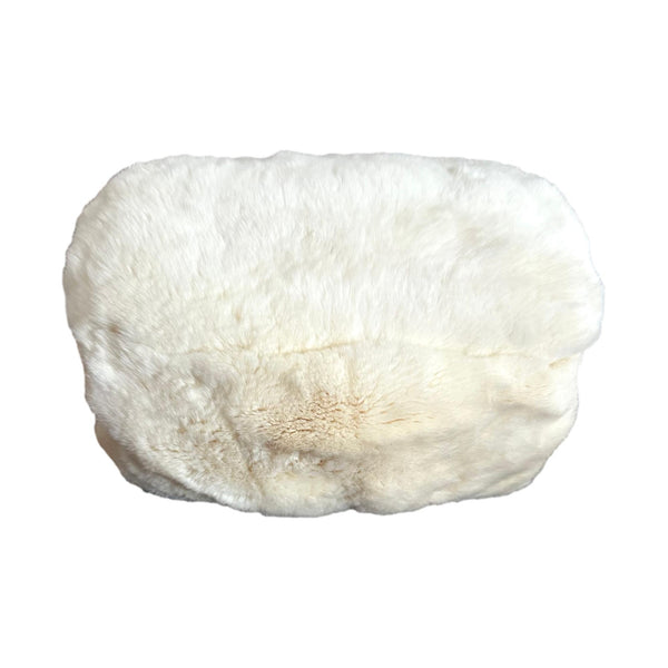 Chanel White Rabbit Fur Muff Bag