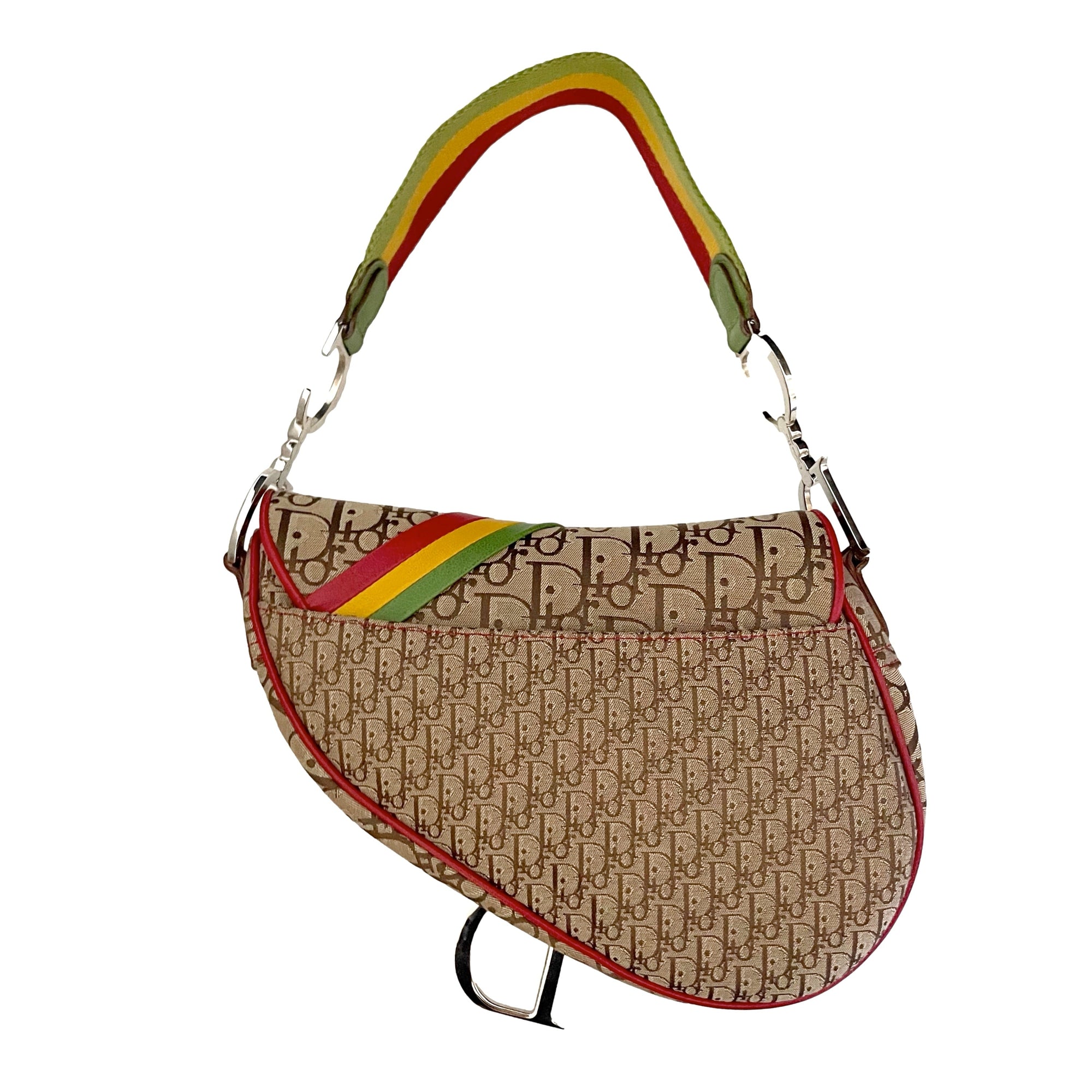 Dior Rasta Canvas Saddle Bag