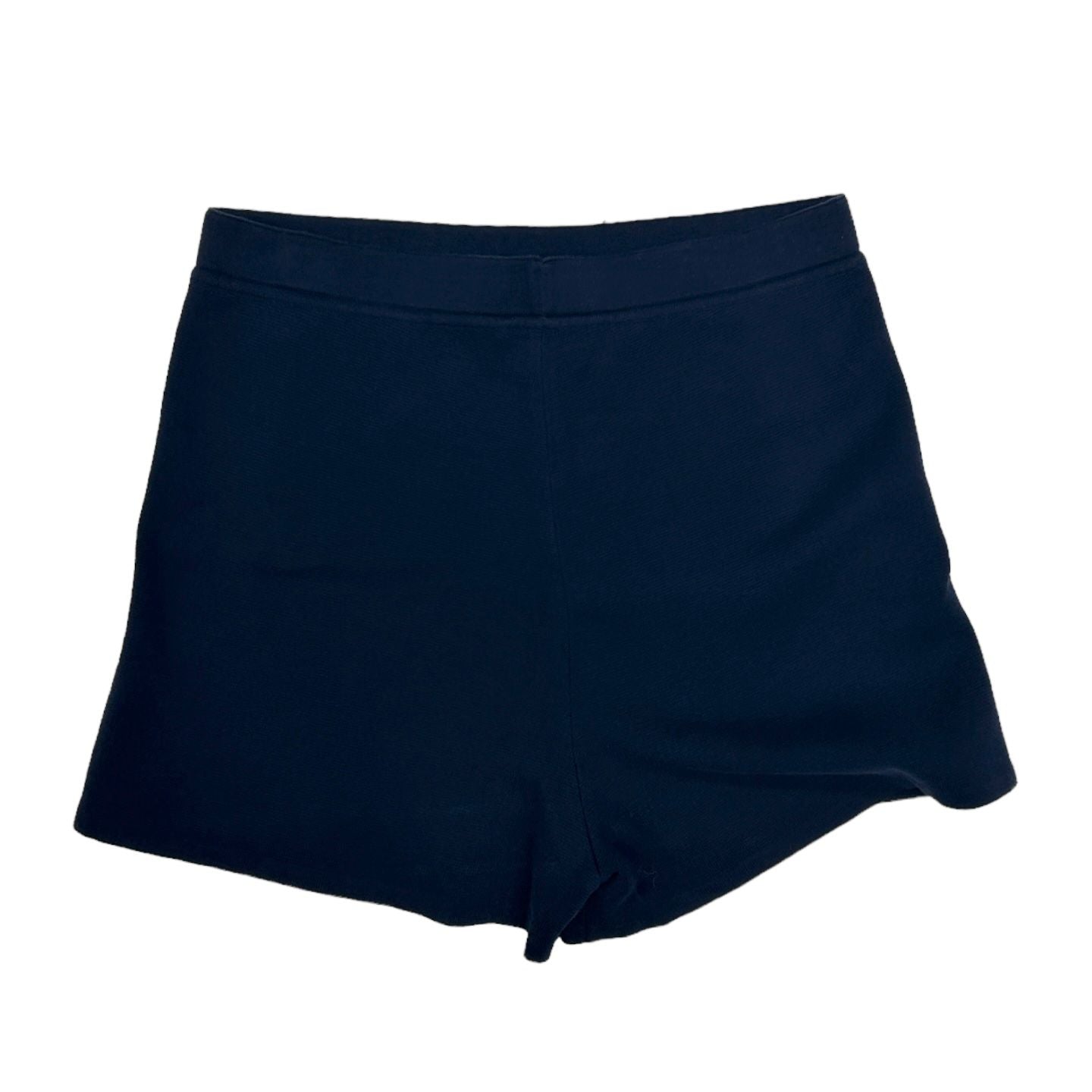 Chanel Navy Logo Button Shorts